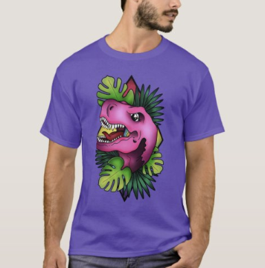 Purple/Pink dino shirt